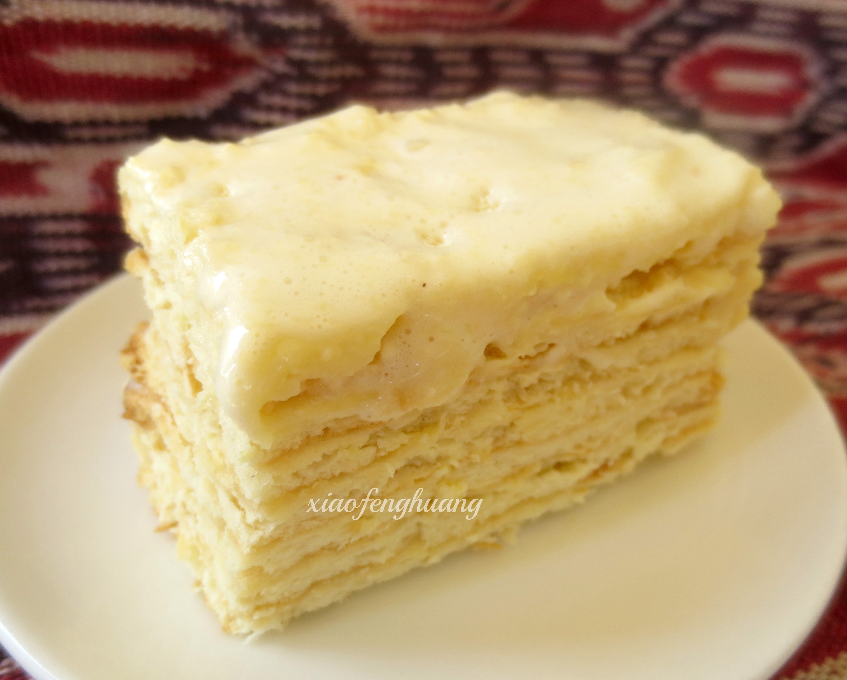 Cheese biscuit layered cake 