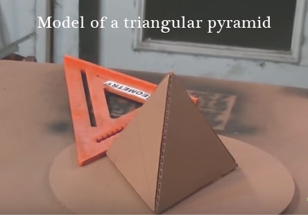 model of a triangular pyramid 