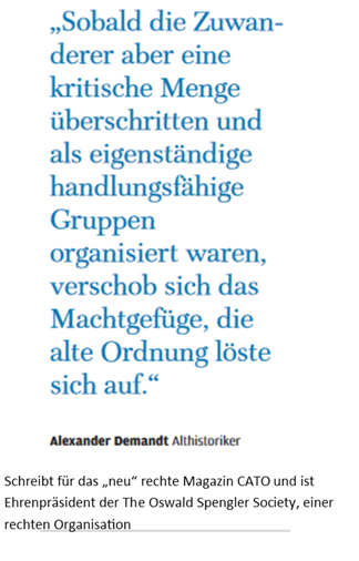 Zitat des rechten Historikers Alexander Demandt.