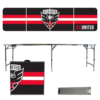 D.C. United Striped Design 8' Portable Folding Tailgate Table