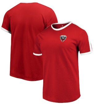 D.C. United Fanatics Branded Ringer Left Chest T-Shirt - Red/White