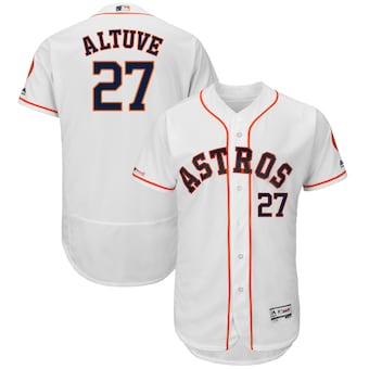 Jose Altuve Houston Astros Majestic Home Flex Base Authentic Collection Player Jersey - White