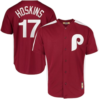 Rhys Hoskins Philadelphia Phillies Majestic 1979 Saturday Night Special Cool Base Cooperstown Player Jersey - Maroon
