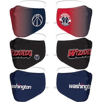 Washington Wizards Fanatics Branded Adult Team Logo Face Covering 3-Pack