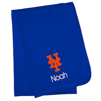 New York Mets Infant Personalized Blanket - Royal