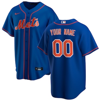 New York Mets Nike Alternate 2020 Replica Custom Jersey - Royal