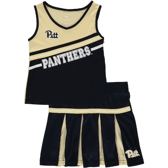 Pitt Panthers Colosseum Girls Youth Curling Cheer Set - Navy