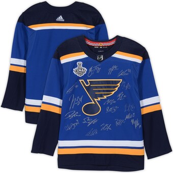 St. Louis Blues Fanatics Authentic Autographed 2019 Stanley Cup Champions Blue Adidas Authentic Jersey with Multiple Signatures