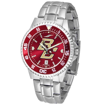 Boston College Eagles Competitor Steel AnoChrome Color Bezel Watch - Maroon