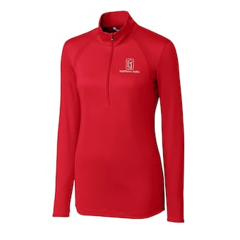 TPC Harding Park Cutter & Buck Women's Williams Half-Zip Jacket - Red