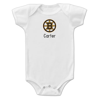 Boston Bruins Infant Personalized Bodysuit - White