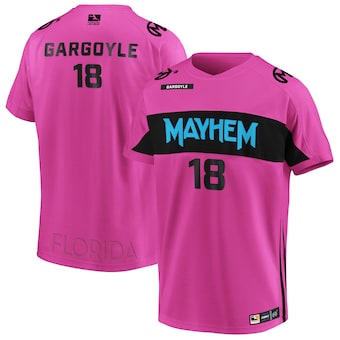GARGOYLE Florida Mayhem Staple Authentic Home Player Jersey - Pink