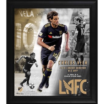 Carlos Vela LAFC Fanatics Authentic Framed 15" x 17" 2019 MLS Season MVP Collage