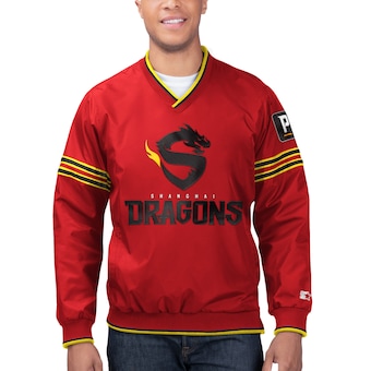 Shanghai Dragons Starter Overwatch League Game Day Trainer Pullover Jacket - Red