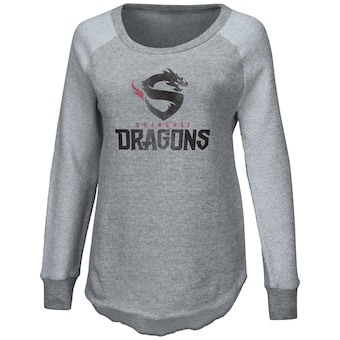 Shanghai Dragons G-III 4Her by Carl Banks Women's Raglan Pullover Sweatshirt - Heather Gray