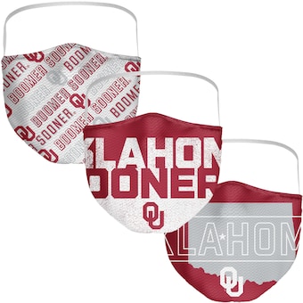 Oklahoma Sooners Fanatics Branded Adult Local Face Covering 3-Pack