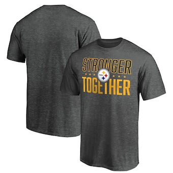 Pittsburgh Steelers Stronger Together T-Shirt - Heather Charcoal