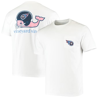 Tennessee Titans Vineyard Vines Whale Helmet T-Shirt - White