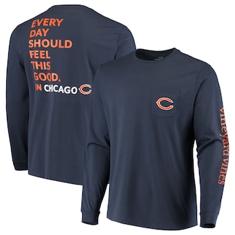 Chicago Bears Vineyard Vines Every Day Should Feel This Good Long Sleeve T-Shirt - Navy