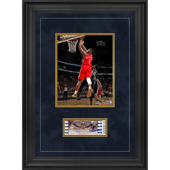 Zion Williamson New Orleans Pelicans Fanatics Authentic Framed Autographed 8" x 10" January 22, 2020 NBA Debut Photograph - Suede Matting