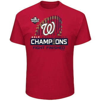 Washington Nationals Fanatics Branded 2019 World Series Champions Big & Tall Locker Room T-Shirt - Red