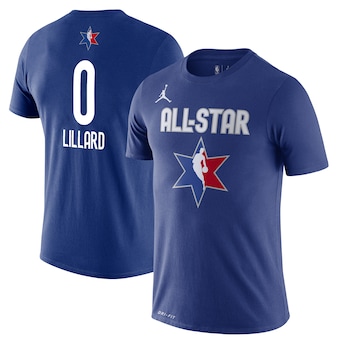 Damian Lillard Jordan Brand 2020 NBA All-Star Game Name & Number Player T-Shirt - Blue