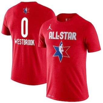 Russell Westbrook Jordan Brand 2020 NBA All-Star Game Name & Number Player T-Shirt - Red