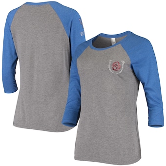 Kentucky Derby Icon Collegiate Tri-Blend Raglan 3/4 Sleeve T-Shirt - Royal