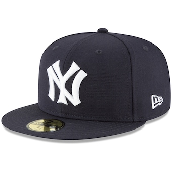 New York Yankees New Era Cooperstown Collection Wool 59FIFTY Fitted Hat - Navy