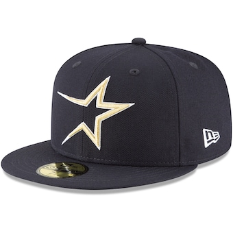 Houston Astros New Era Cooperstown Collection Wool 59FIFTY Fitted Hat - Navy
