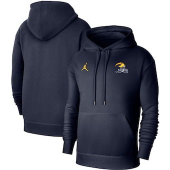 Michigan Wolverines Jordan Brand Flight Pullover Hoodie - Navy