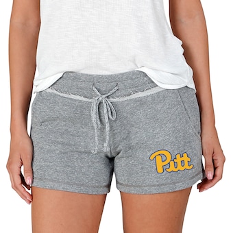 Pitt Panthers Concepts Sport Women's Mainstream Terry Shorts - Gray
