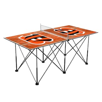 Cincinnati Bengals 6' Weathered Design Pop Up Table Tennis Set