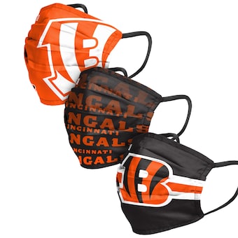 Cincinnati Bengals FOCO Adult Matchday Face Covering 3-Pack