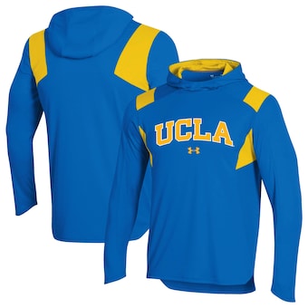 UCLA Bruins Under Armour Basketball On Court Warm Up Hoodie Shooting T-Shirt - Blue