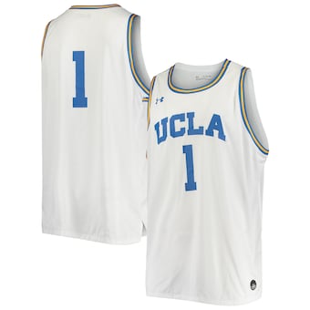 #1 UCLA Bruins Under Armour College Replica Basketball Jersey - White