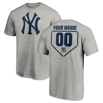 New York Yankees Fanatics Branded Personalized RBI T-Shirt - Heathered Gray