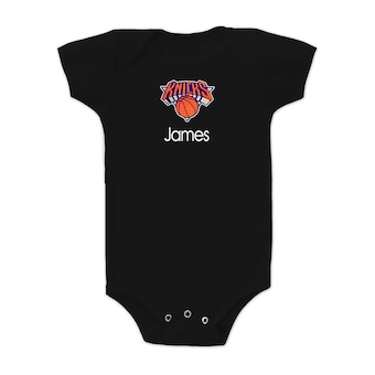 New York Knicks Infant Personalized Bodysuit - Black