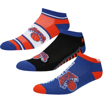 New York Knicks For Bare Feet Three-Pack Show Me The Money Ankle Socks