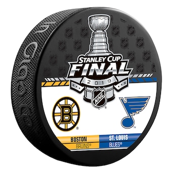 Boston Bruins vs. St. Louis Blues Fanatics Authentic Unsigned InGlasCo 2019 Stanley Cup Final Bound Dueling Match-Up Hockey Puck