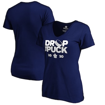Toronto Maple Leafs Fanatics Branded Women's Drop the Puck V-Neck T-Shirt - Royal