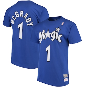 Tracy McGrady Orlando Magic Mitchell & Ness Hardwood Classics Retro Name & Number T-Shirt - Royal