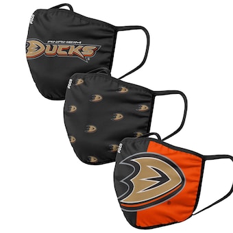 Anaheim Ducks FOCO Adult Face Covering 3-Pack