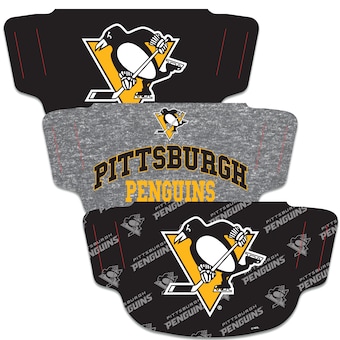 Pittsburgh Penguins WinCraft Adult Face Covering 3-Pack - MADE IN USA