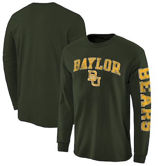 Baylor Bears Fanatics Branded Arch Over Logo 2-Hit Long Sleeve T-Shirt - Green