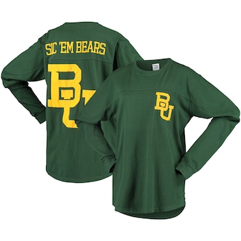 Baylor Bears Pressbox Women's Big Shirt Oversized Long Sleeve T-Shirt - Green