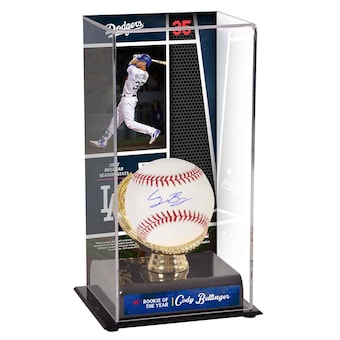 Cody Bellinger Los Angeles Dodgers Fanatics Authentic Autographed Baseball and 2017 Rookie of the Year Sublimated Display Case with Image