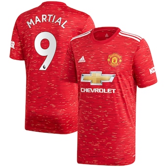 Anthony Martial Manchester United adidas 2020/21 Home Replica Player Jersey - Red