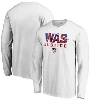 Washington Justice Fanatics Branded City Hero Long Sleeve T-Shirt - White