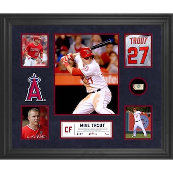 Mike Trout Los Angeles Angels Fanatics Authentic Framed 5-Photograph Collage with Piece of Game-Used Ball